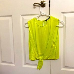 ZARA NWT Neon Crop Top SZ M